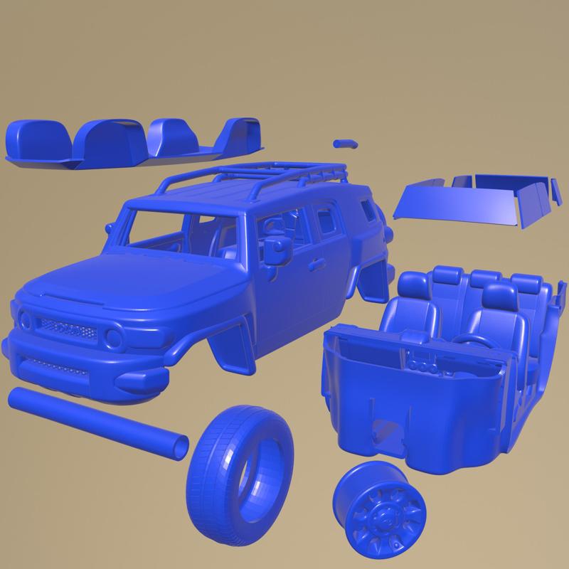 Toyota FJ Cruiser 2010 PRINTABLE CAR IN SEPARATE PARTS