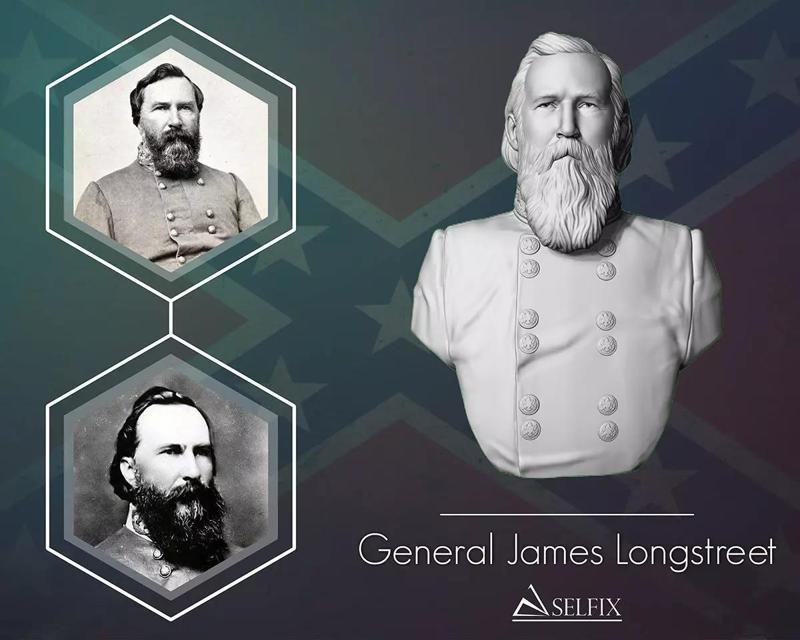 General James Longstreet bust sculpture