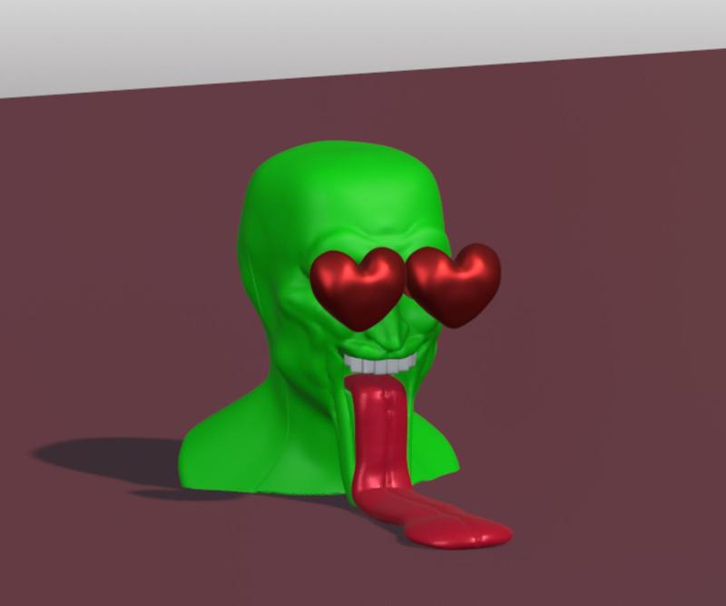 The mask heart eyes face