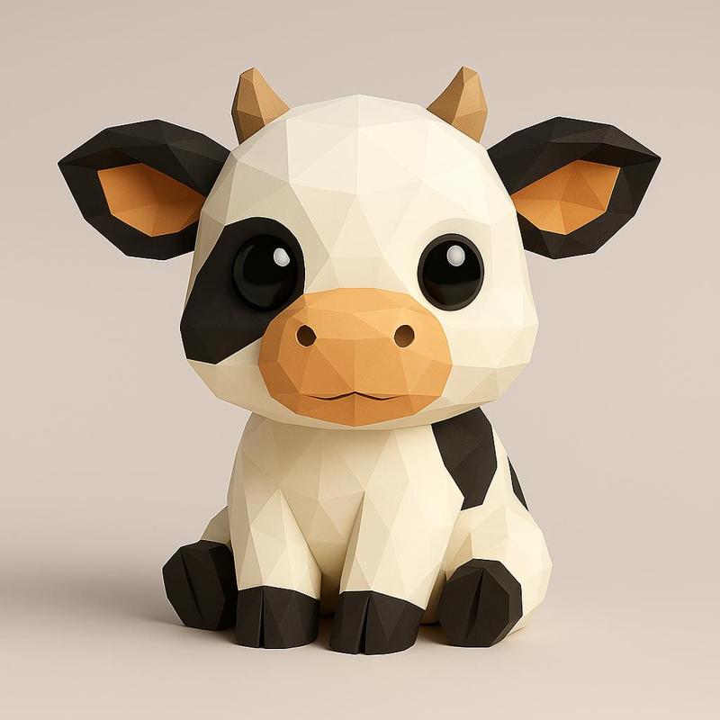 Polygonal Baby Cow