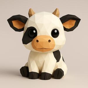 Polygonal Baby Cow