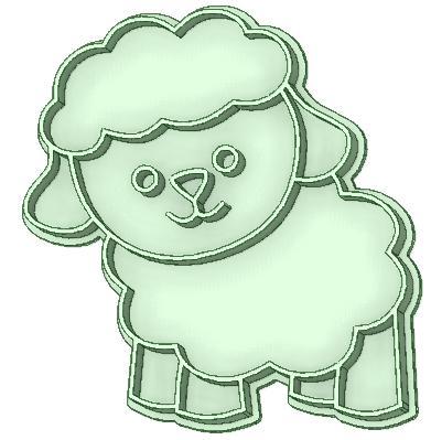 Sheep whole sheep manger cookie cutter
