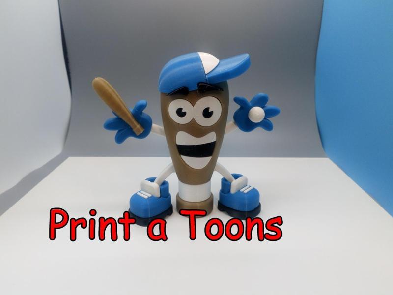 Billy Baseball Bat - Print A Toons