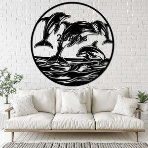 Dolphins in Ocean 2D Wall Art/Window Art