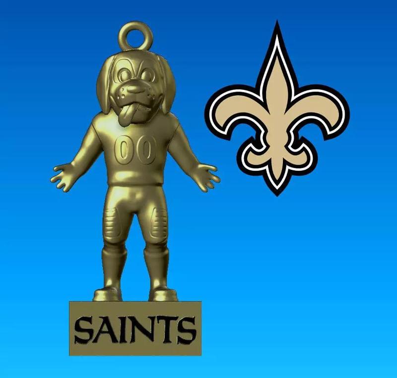 NFL - Hanging Figurine New Orleans Saints - 3D print
