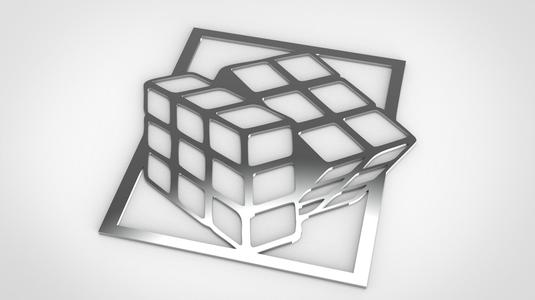 Rubik's Cube Wall Art SVG STL PNG | 3D Optical Illusion Panel for Laser Cut, CNC & 3D Printing | Puzzle Geometric Decor