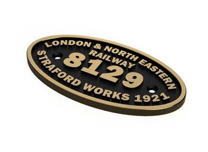 LNER Plate 8129 Straford 1921 - Railway