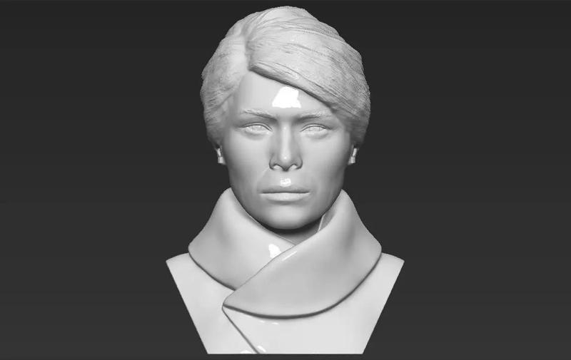 Melania Trump bust 3D printing ready stl obj formats