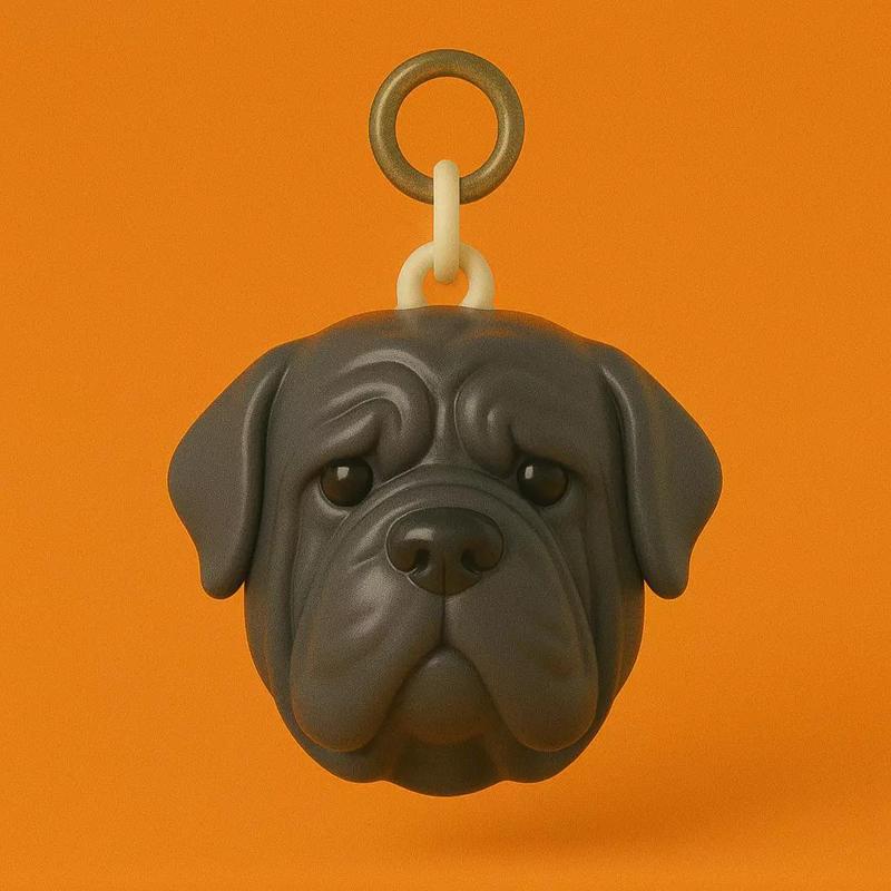 Mastin Napolitano Llavero 3D Plastico STL
