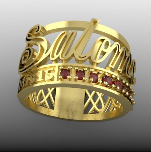 salome name ring 3D model