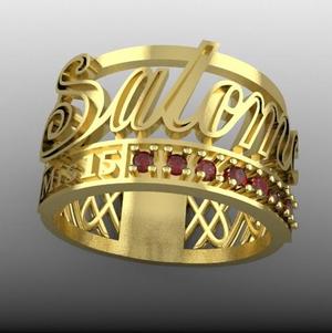 salome name ring 3D model