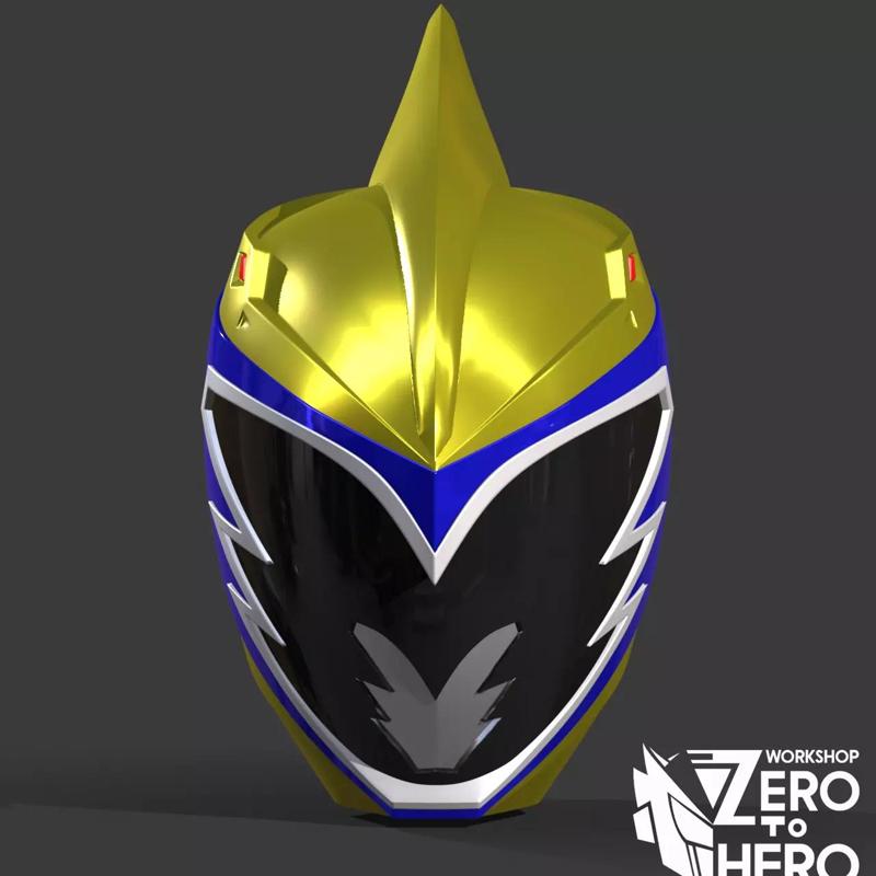Power Ranger Dino Charge Gold helmet