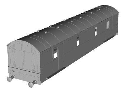 LMS 42ft bogie utility van diagram 1870 (late batch) 1/43 scale