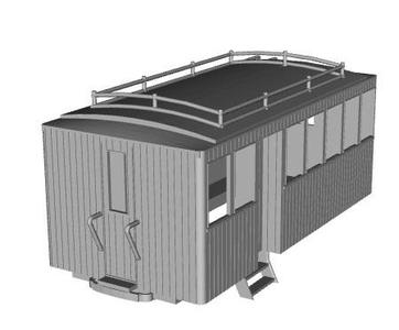 De Dion Bouton remorque/trailer type LJ for KG3 railcar 1/55 scale