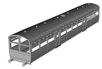 LNWR Observation Coach 1/76 scale
