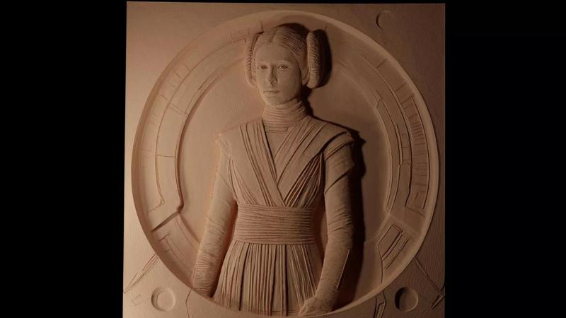 Leia Organa Star Wars CNC 3d Print High Relief Sand Casting