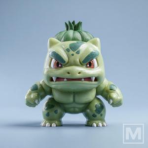 🌿💪 "Hulkbasaur" – Bulbasaur x Hulk Chibi Fusion (STL)