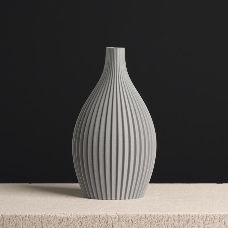 Striped Oval Vase, Vase Mode | Slimprint