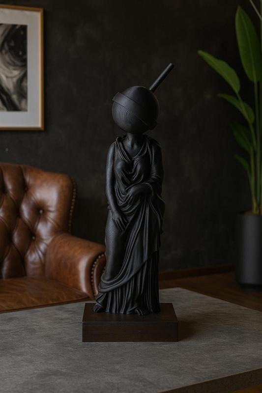 Lollipop Head Statue - Surreal Take on Classic Art