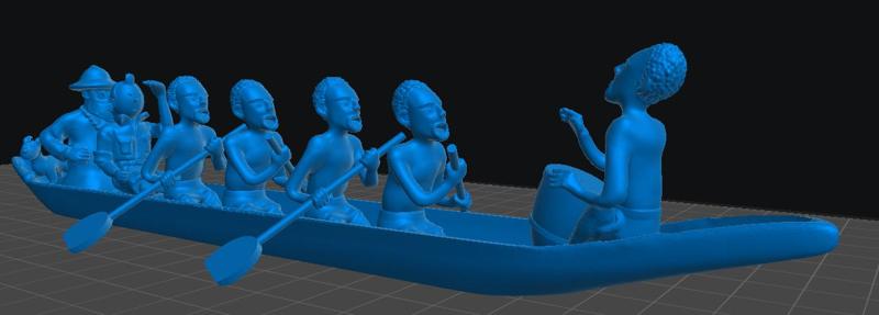 tintin pirogue tintin au congo