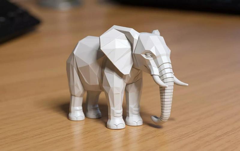 Low Poly Elephant 3D Printable