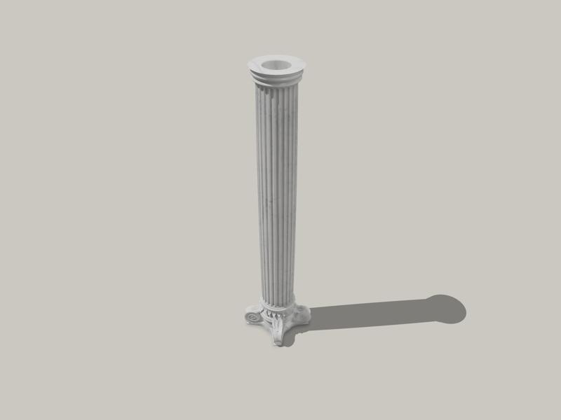 Greek Column Style Candle Holders - Elegant 3D Design for Your Candles