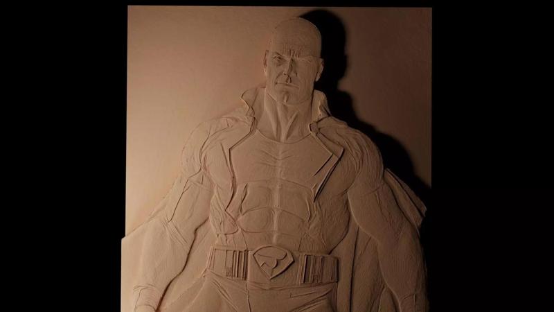 Lex Luthor CNC 3d Print High Relief Sand Casting