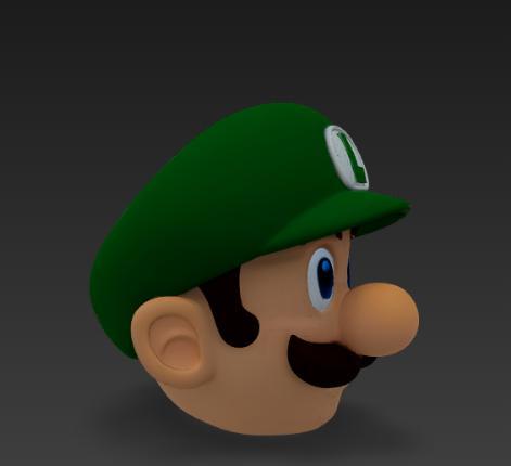 functional luigi head for cosplayer