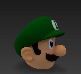 functional luigi head for cosplayer