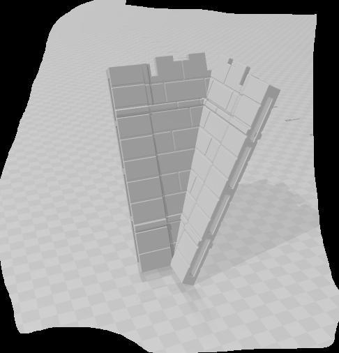 Playmobil interior inclined wall