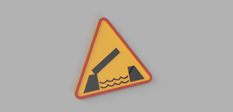 1/10 ROAD SIGN / ZNAK DROGOWY OSTRZEGAWCZY A13