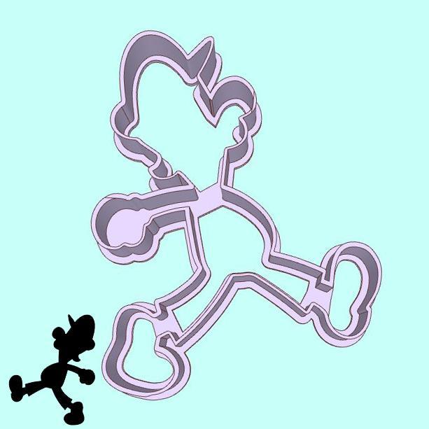 The Super Mario Bros. cookie cutters - Luigi silhouette (style 1)
