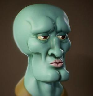 Handsome Squidward Bust