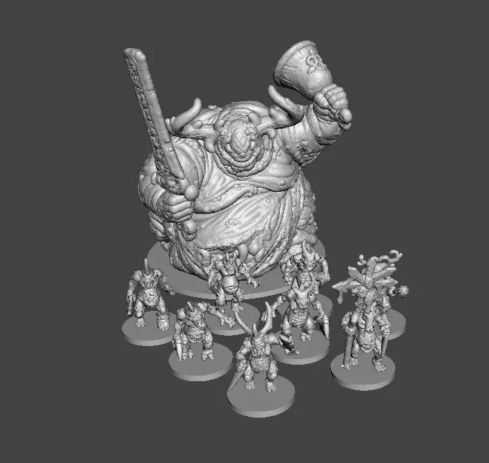 6MM SCALE DISEASE DEMONS SET MINIATURE MODELS SCIFI FANTASY GAME