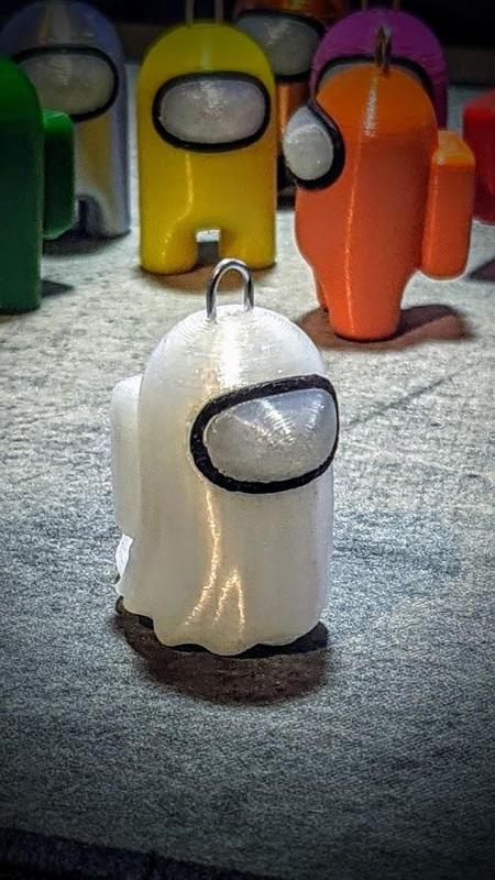 Among Us Ghost Keychain