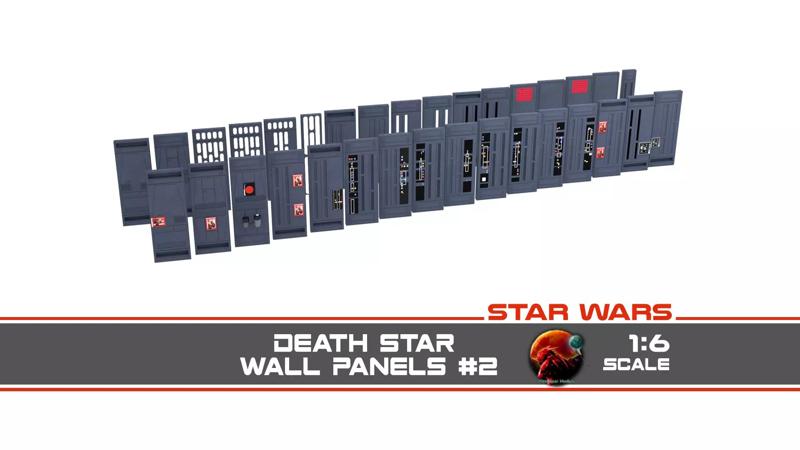 Death Star Wall Panel - 2 - 1-6 scale Hottoys 3D Model Collection