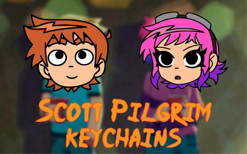 Scott Pilgrim Takes Off Keychains (Scott and Ramona)