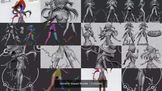 Genshin Impact Bundle  3D Model Collection