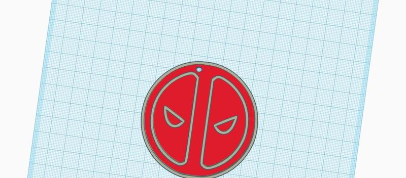 llavero logo /Deadpool/ logo keychain
