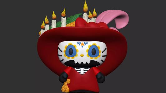 hello kitty - dia de los muertos - catrina - halloween