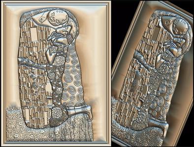 Gustav Klimt The Kiss for CNC 3D Router