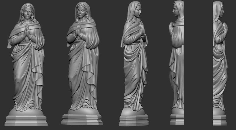 Virgin Mary praying Relief