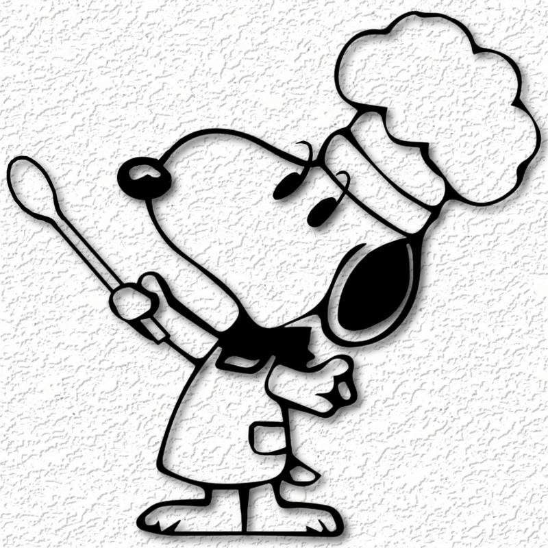 Chef Snoopy with Batter spoon wall art Charlie Brown Wall Decor Peanuts