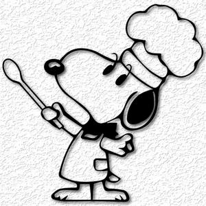 Chef Snoopy with Batter spoon wall art Charlie Brown Wall Decor Peanuts