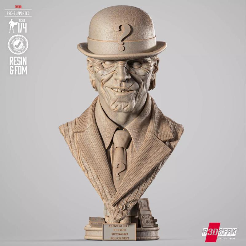 B3DSERK Riddler Portrait Bust