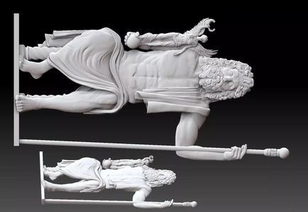 Zeus holding Nike CNC MODEL