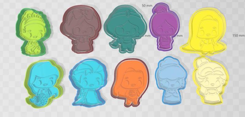 cutters and stamps disney princesses stamps