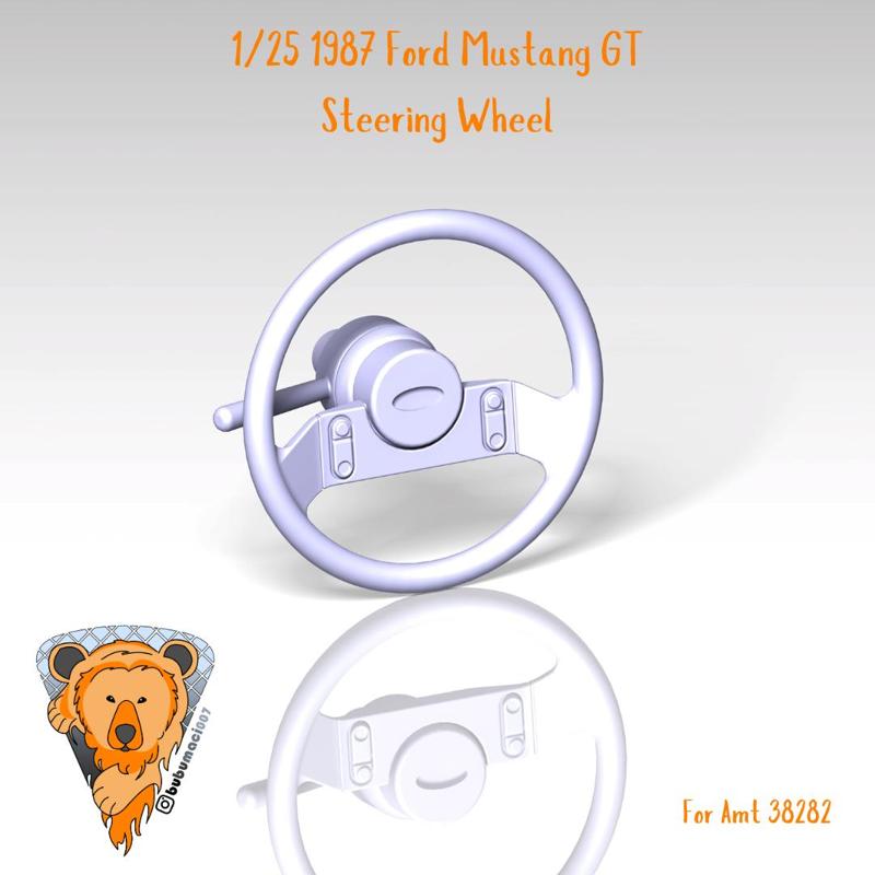 AMT 1/25 1987 Ford Mustang GT, steering wheel upgrade