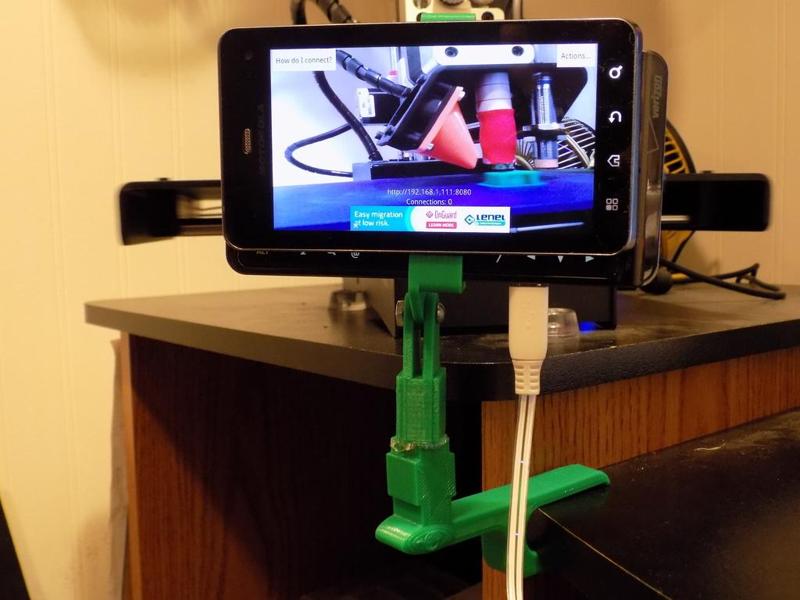 Adjustable Clamp for Phone as Wifi Cam