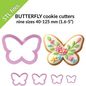 Butterfly cookie cutters, nine sizes, cute summer cookie cutters